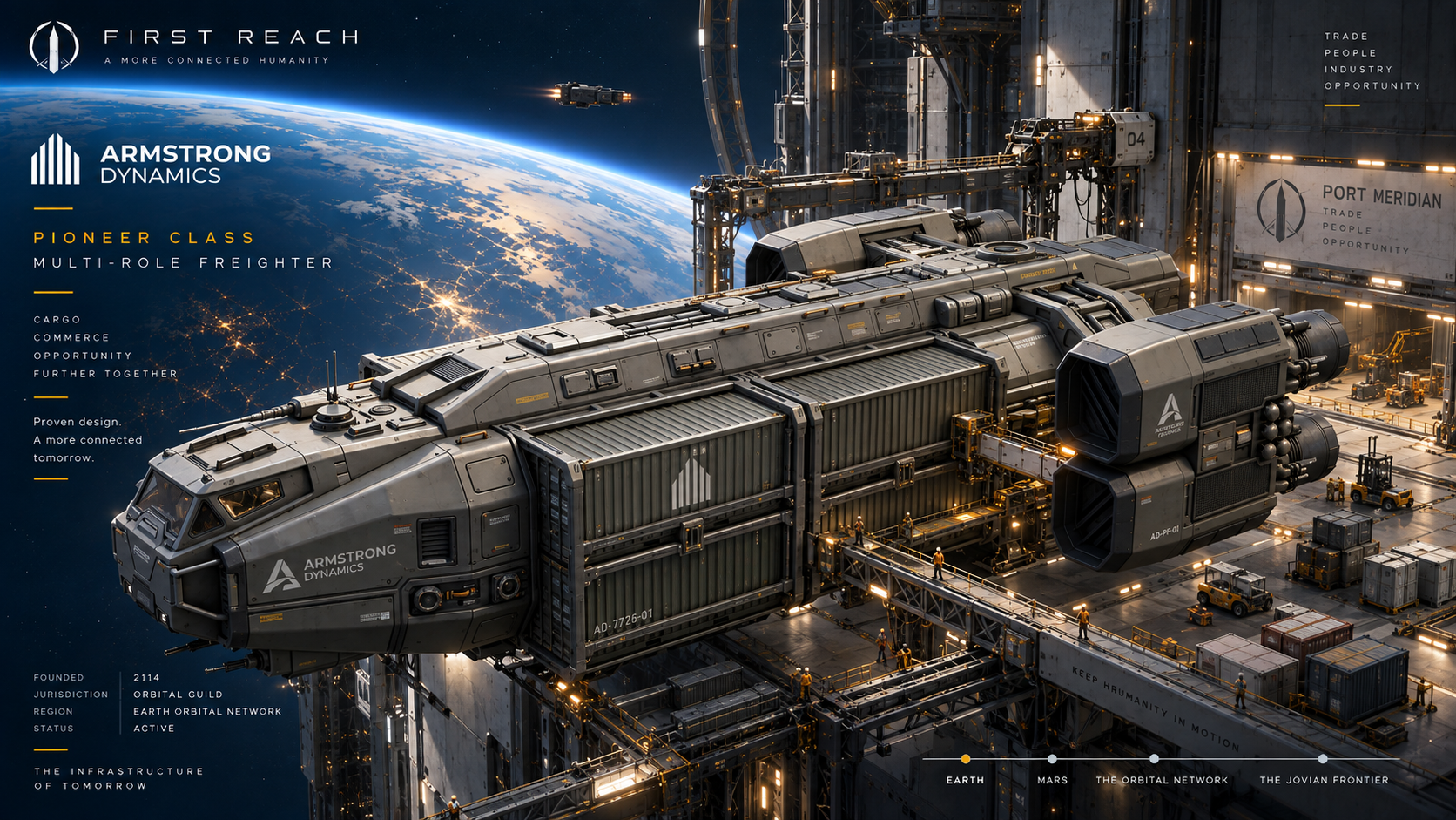 Armstrong Dynamics Pioneer-class commercial freighter